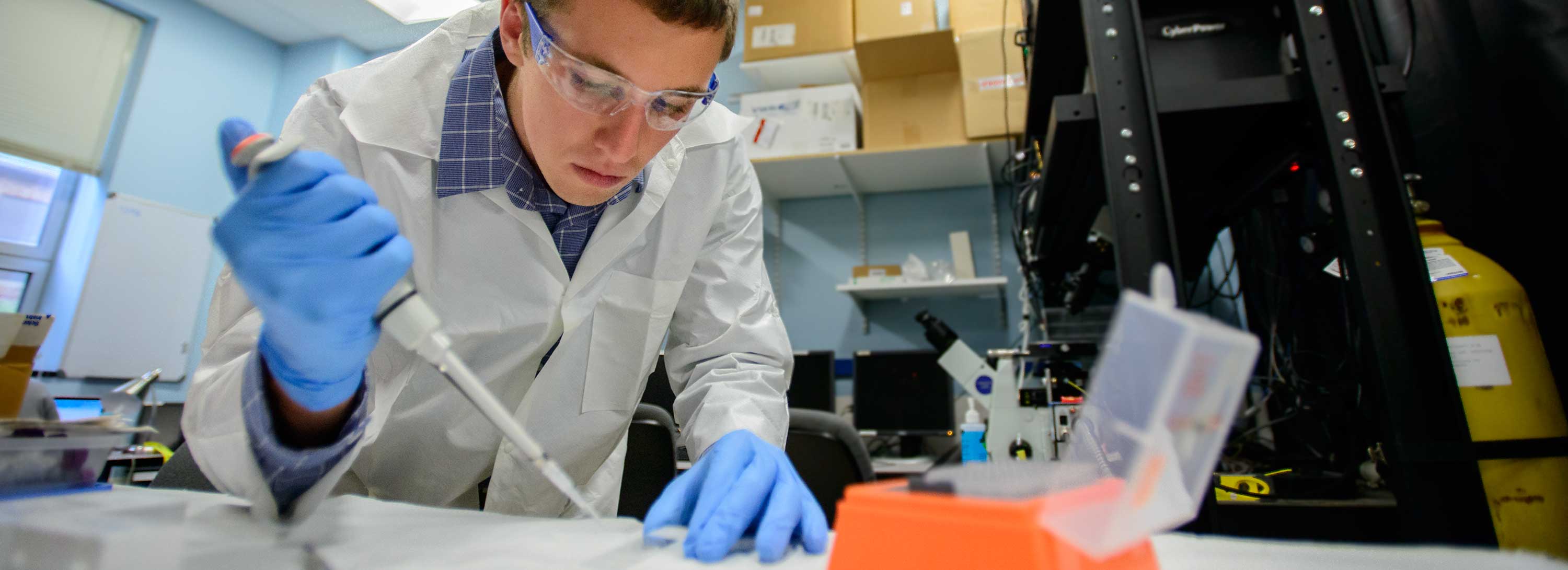 Researcher in lab